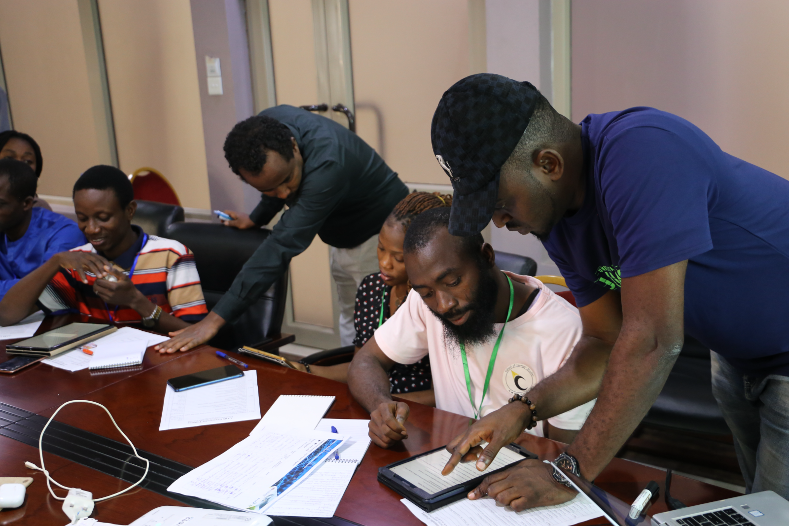Enumerators undergoing training by the AABS team members