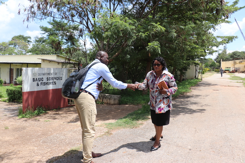 Rodrigue Yossa met various stakeholders in Zambia to explore collaboration on the project. Photo: Agness Chileya 