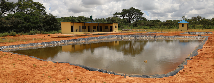 The newly constructed Aquaculture Skills Training Center at NRDC, Lusaka