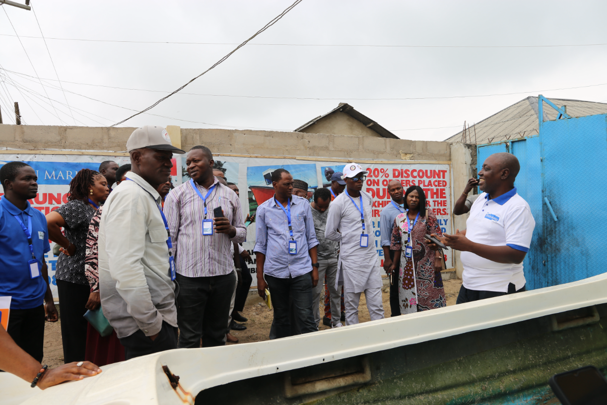 * Stakeholders and AABS team members touring the facility of the Ceylon Marines Company Enumerators’ training and baseline data collection