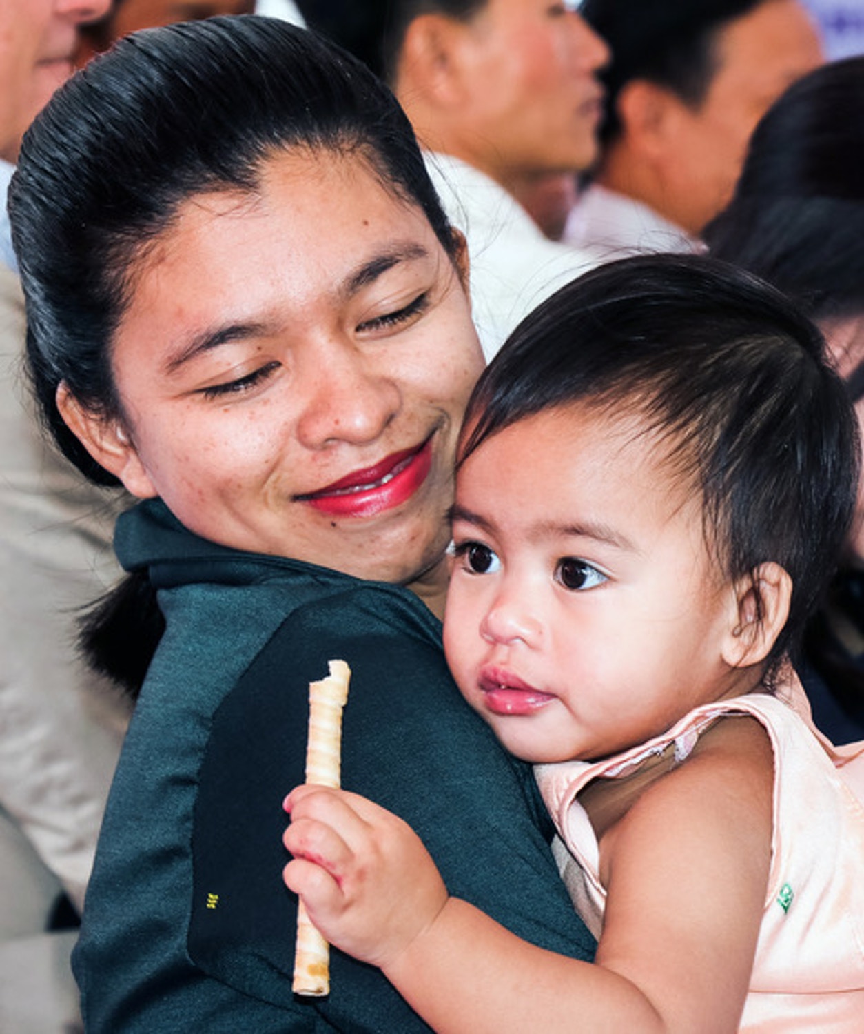 Child enjoying a Nutrix wafer