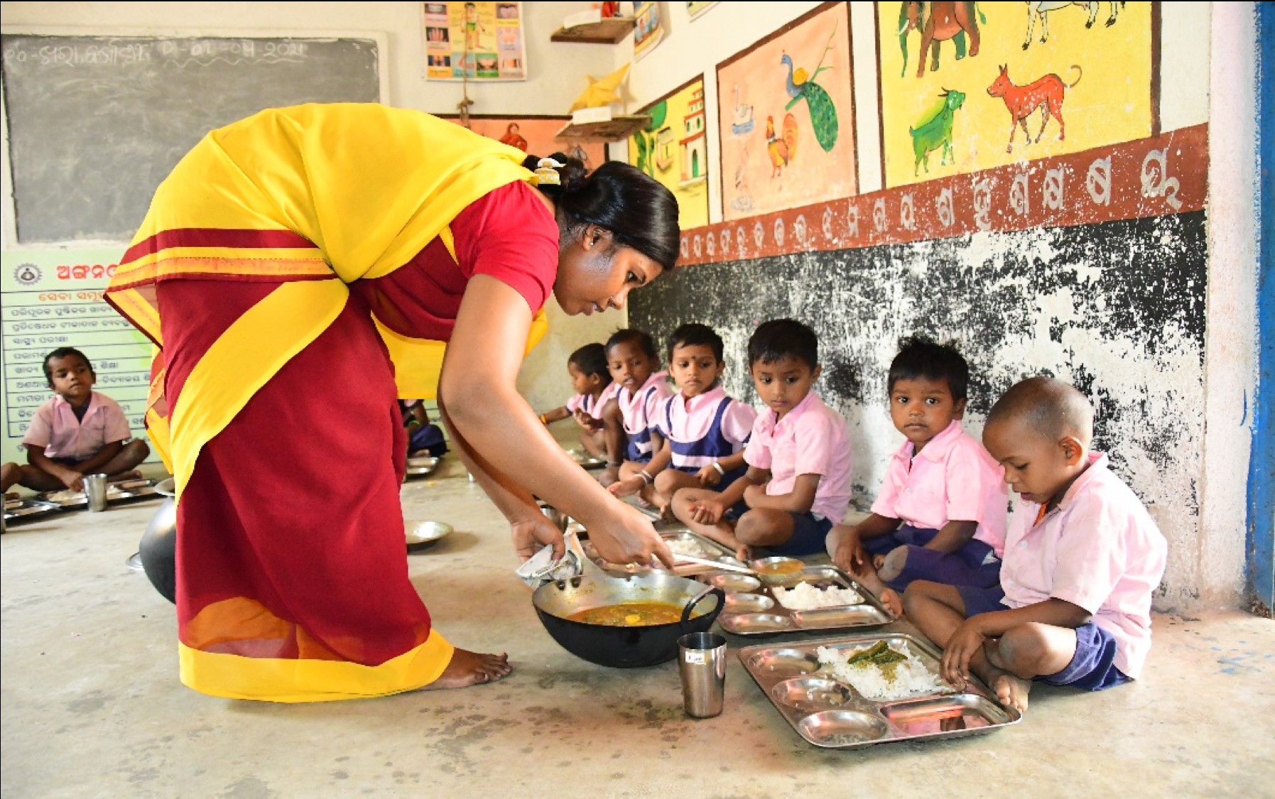 The inclusion of aquatic foods in government feeding programs in Odisha India is transforming the fight against malnutrition. (Photo supplied by Department of Women & Child Development, Government of Odisha) 