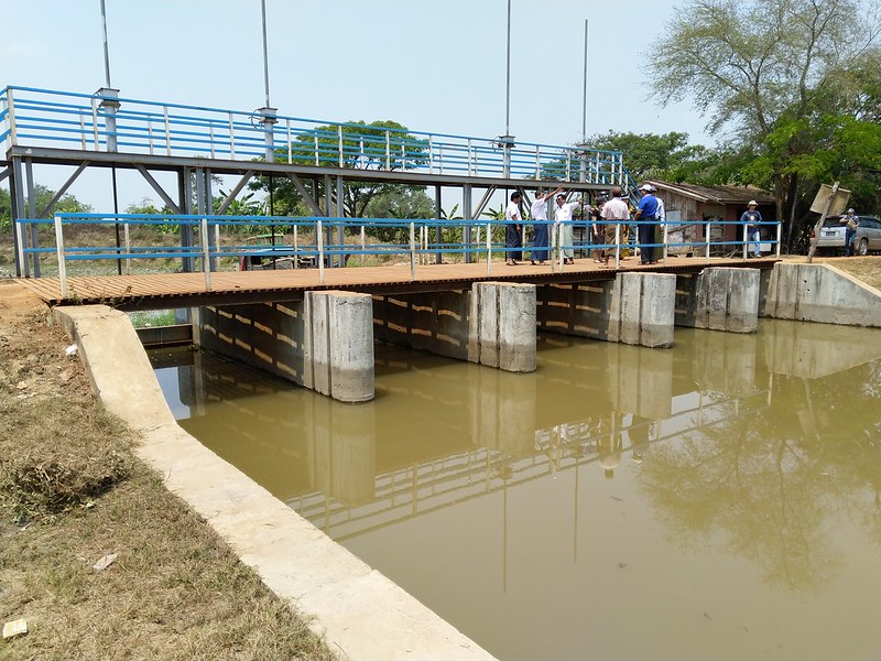 Grey water control infrastructures such as this one in Myanmar can disrupt fish migration and degrade fish habitats. Photo by John Conallin. 