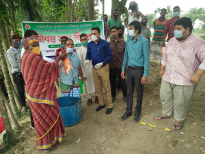 Distribution of pangasius to vulnerable population by a local entrepreneur in Narsingdi