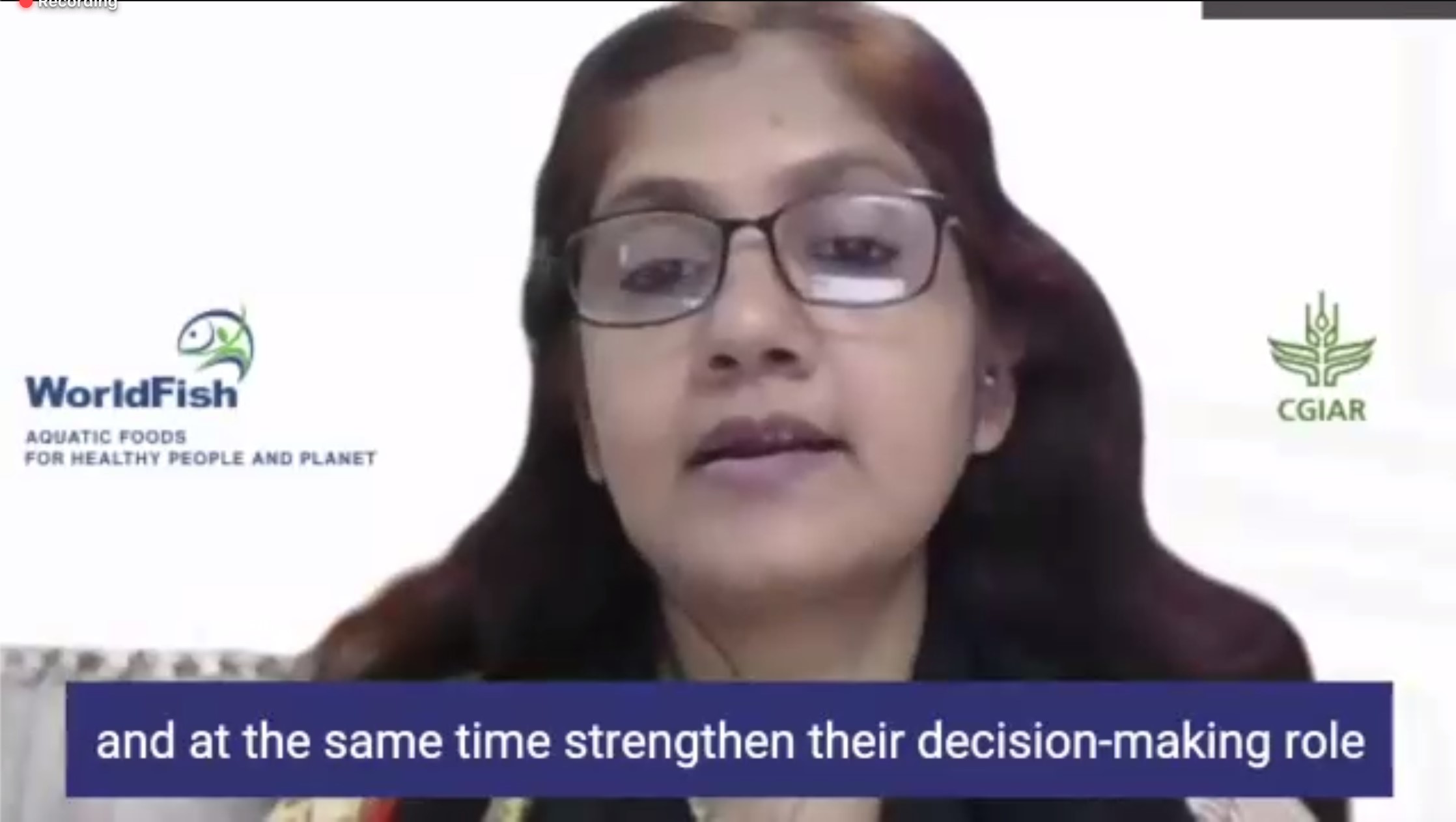 Rumana Peerzadi Hossain speaks of climate information services at COP26.