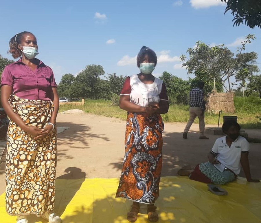 Women of Chabula chiefdom petitioning for support to engage in fish farming. Photo by Lizzy Muzungaire.