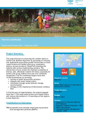 Fish for Livelihoods - Project brief (October 2019 – September 2020)