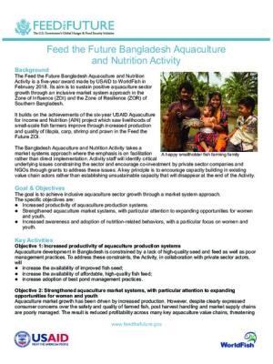 Feed the Future Bangladesh Aquaculture and Nutrition Activity