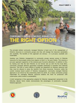 Community based fisheries management: the right option