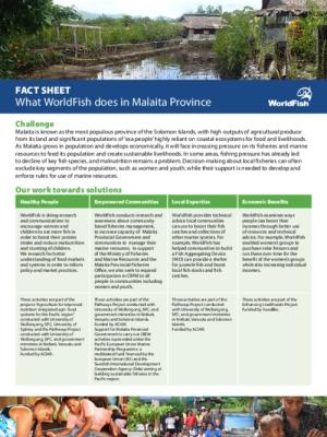 What WorldFish does in Malaita Province