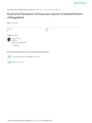 Population parameters of important species in inland fisheries of Bangladesh