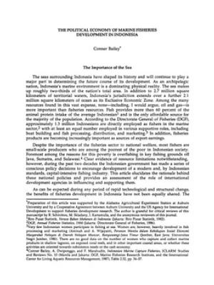 The political economy of marine fisheries development in Indonesia