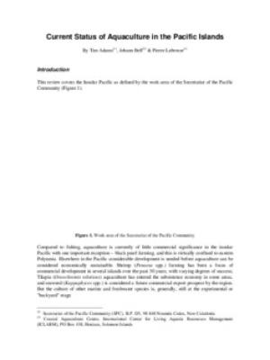 Current status of aquaculture in the Pacific Islands