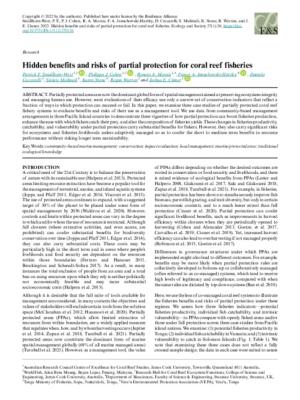 Hidden benefits and risks of partial protection for coral reef fisheries