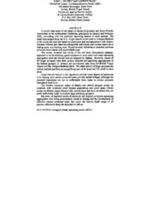 The status of stocks of groupers and hinds in the Northeaster Caribbean