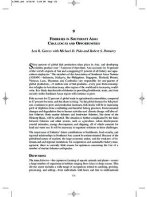 Fisheries in Southeast Asia: challenges and opportunities