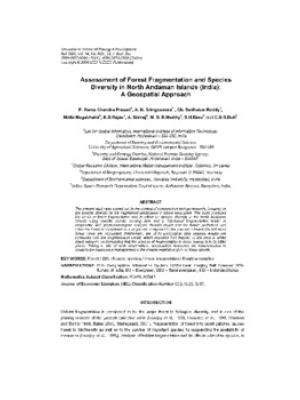 Assessment of forest fragmentation and species diversity in North Andaman Islands (India): a geospatial approach