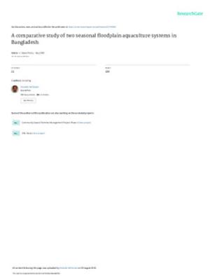A comparative study of two seasonal floodplain aquaculture systems in Bangladesh