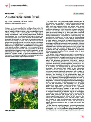 A sustainable ocean for all