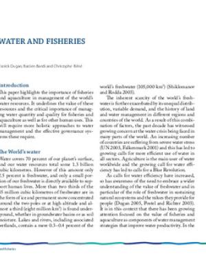Water and fisheries