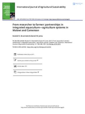 From researcher to farmer: partnerships in integrated aquaculture-agriculture systems in Malawi and Cameroon