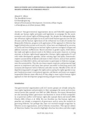 Should states and international organizations adopt a human rights approach to fisheries policy?
