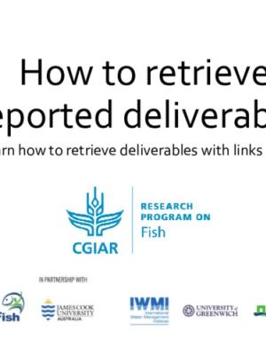Guideline on how to retrieve reported knowledge products on MEL