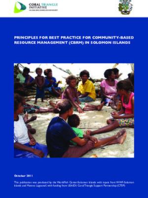 Principles for best practice for community-based resource management (CBRM) in Solomon Islands