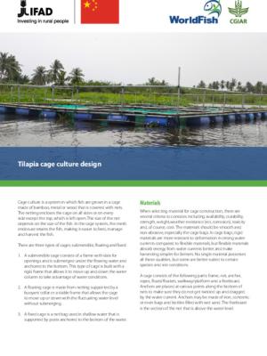 Tiliapia cage culture design