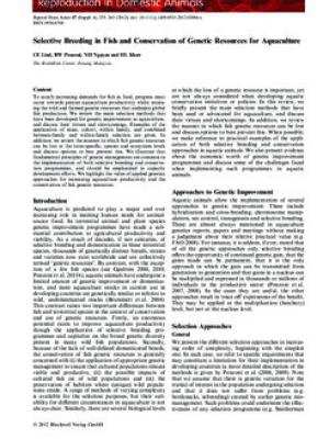 Selective breeding in fish and conservation of genetic resources for aquaculture