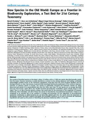 New species in the old world: Europe as a frontier in biodiversity exploration, a test bed for 21st century taxonomy