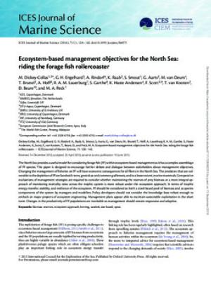 Ecosystem-based management objectives for the North Sea: riding the forage fish rollercoaster