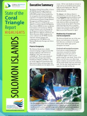 Solomon Islands State of the Coral Triangle Report: Summary