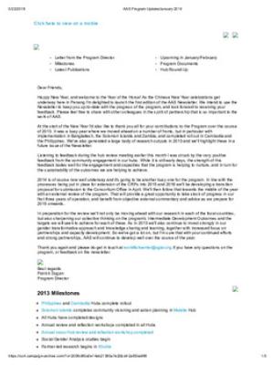 AAS program update January