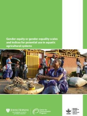 Gender-equity or gender-equality scales and indices for potential use in aquatic agricultural  systems