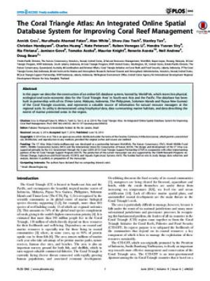 The Coral Triangle Atlas: An integrated online spatial database system for improving coral reef management