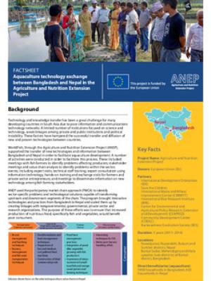 Aquaculture technology exchange between Bangladesh and Nepal in the Agriculture and Nutrition Extension Project