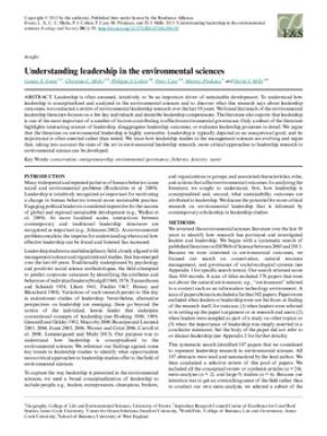 Understanding leadership in the environmental sciences
