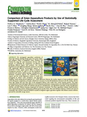 Comparison of Asian aquaculture products by use of statistically supported life cycle assessment