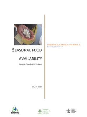 Seasonal food availability: Barotse floodplain system