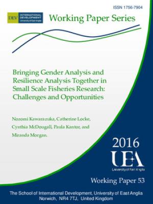 Bringing gender analysis and resilience analysis together in small scale fisheries research: Challenges and opportunities