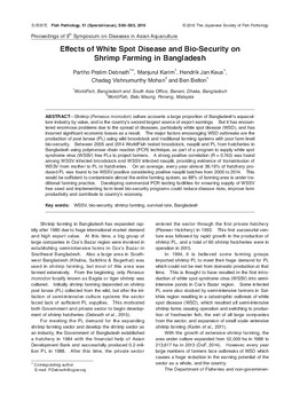 Effects of white spot disease and bio-security on shrimp farming in Bangladesh