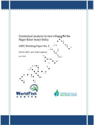 Contextual analysis in two villages of the Niger River Inner Delta
