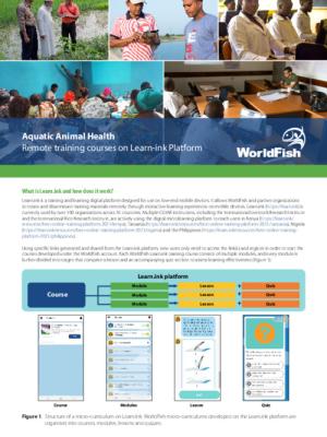 Aquatic Animal Health: Remote training courses on Learn.ink platform