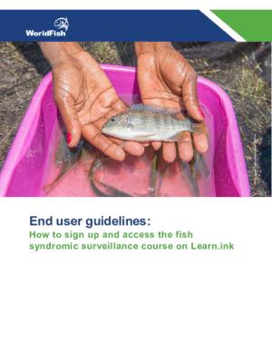 End user guidelines: How to sign up and access the fish syndromic surveillance course on Learn.ink