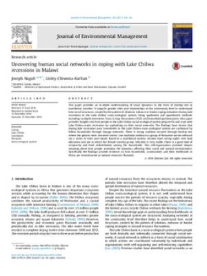 Uncovering human social networks in coping with Lake Chilwa recessions in Malawi