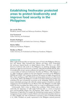 Establishing freshwater protected areas to protect biodiversity and improve food security in the Philippines