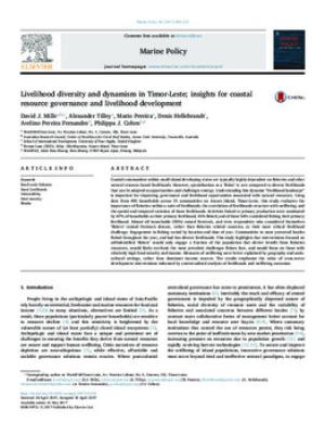 Livelihood diversity and dynamism in Timor-Leste