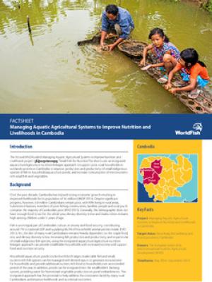 Managing Aquatic Agricultural Systems to Improve Nutrition and Livelihoods in Cambodia
