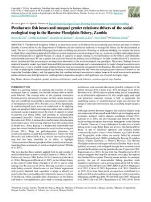Postharvest fish losses and unequal gender relations: drivers of the social-ecological trap in the Barotse Floodplain fishery, Zambia